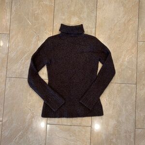Soft Fitted Stretchy Brown Turtleneck Sweater MODA Int'l